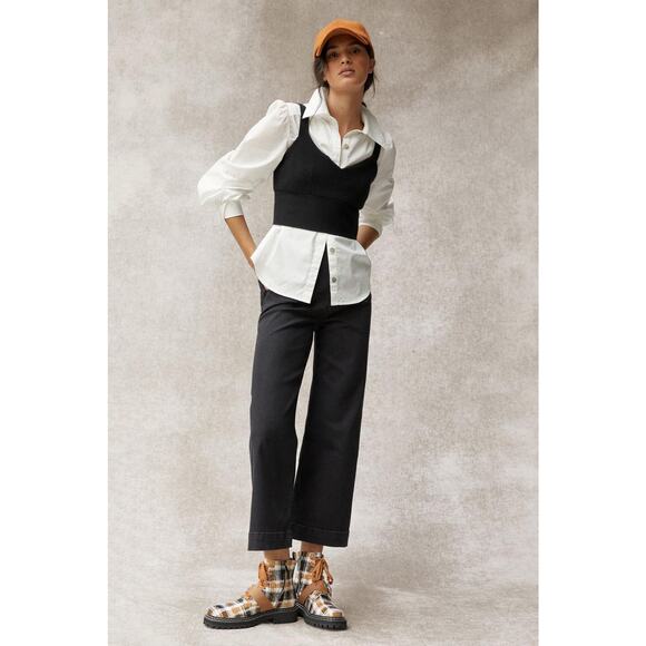 Anthropologie Maeve Cashmere Cropped Top - Large - Picture 4 of 7